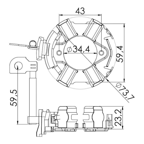 Porta Escova Partida Cargo 2422 6 8 C Cummins UF-1240/4 - 23219b56-71e1-497d-862f-f79b3db4e36d
