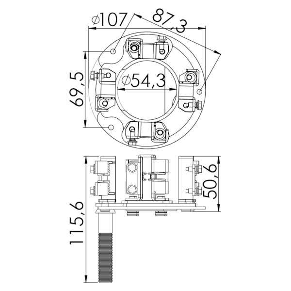 Porta Escova Partida Caterpillar 40mt UF-1220/4 - b7320626-54dd-4eb9-b79f-3e33c44d480c