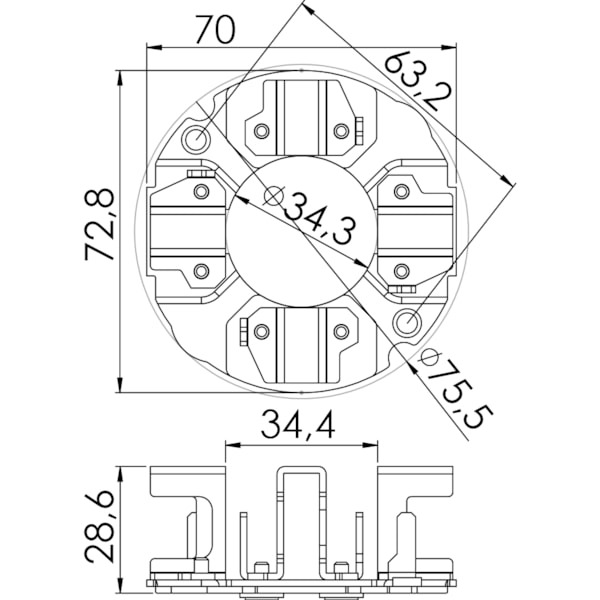 Porta Escova Partida Caterpillar Ford Kobelco UF-1147/4 - 172748ac-74f0-42a0-932a-8d1c3ed5c6c5
