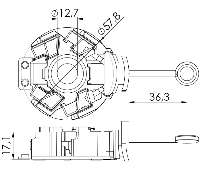 Porta Escova Partida Hillux 2.5 Diesel Corolla UF-1242/4