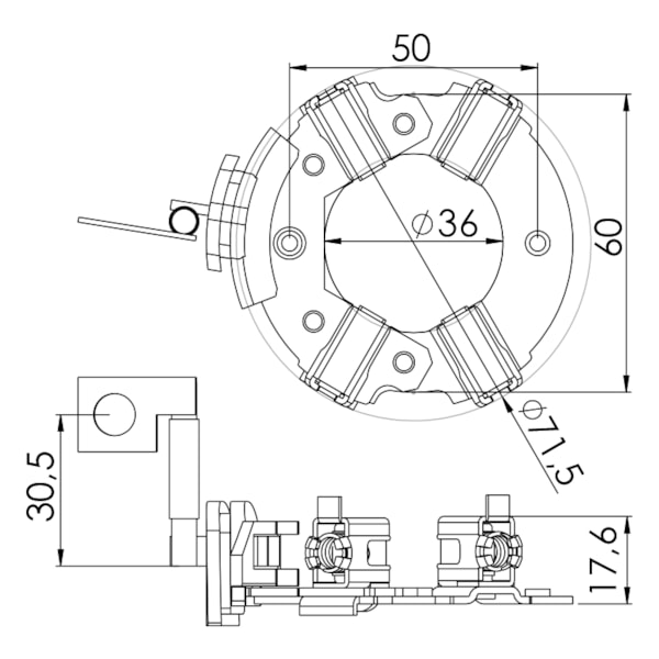 Porta Escova Partida Iskra Agrale maquinario Agricola M795w UF-1258/4 - c5e92d77-918f-498e-ad79-cf318520d6cc