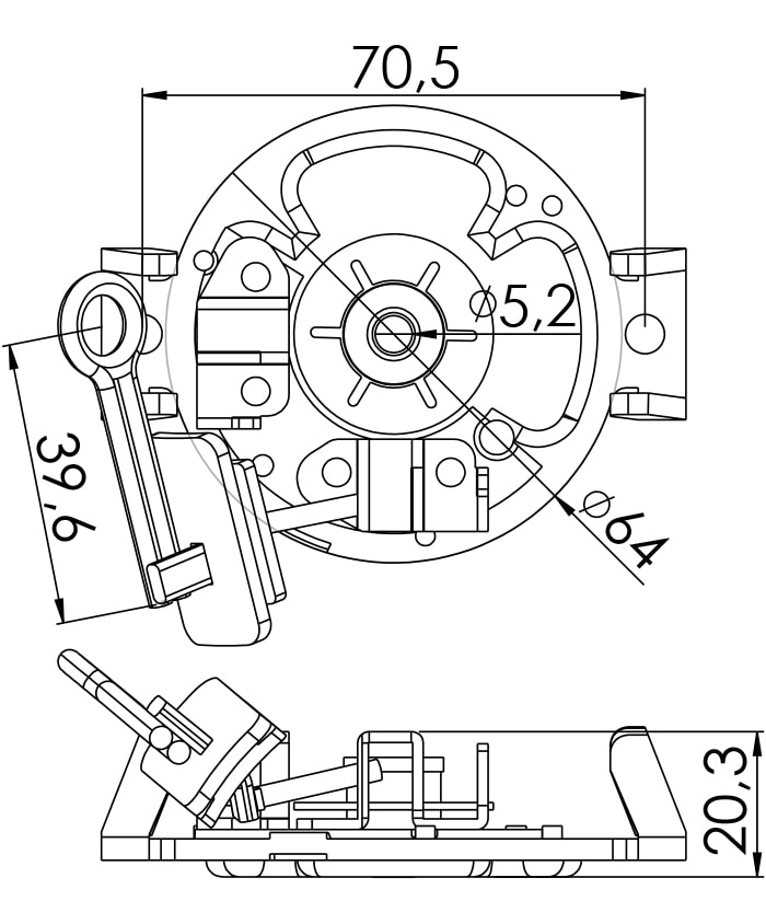 Porta Escova Partida Jhaem Picanto 1.0 2004/.. Rio 2011/.. UF-1362/4