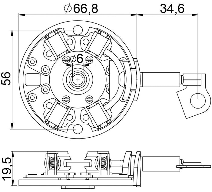 Porta Escova Partida Jhaem Picanto 1.0 2004/.. Rio 2011/.. UF-1362/4
