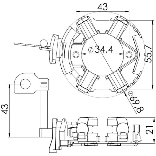 Porta Escova Partida Palio Croma Alfa Romeo 147 155 164 166 UF-1279/4 - 1969aef8-3454-4d6c-b1e7-dbd1cda6520c