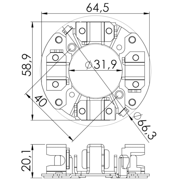 Porta Escova Partida Palio Tempra Brava Civic UF-1208/4 - fe93f780-5d7b-410d-8ae6-a0ab52c5d676
