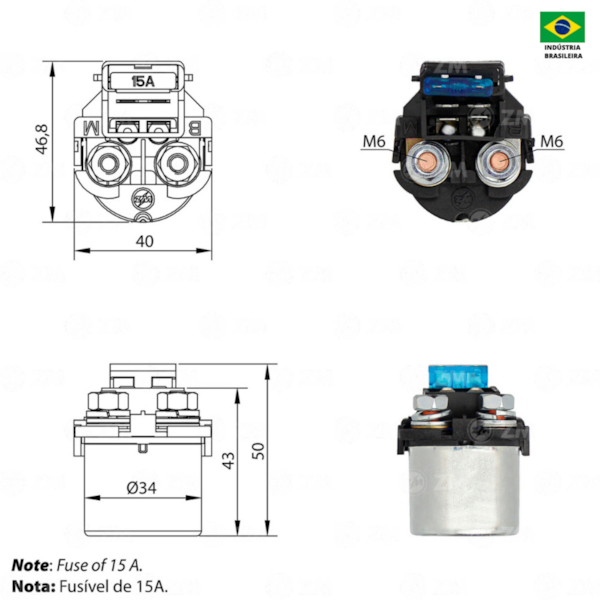 Rele De Partida Zm0101 CBX 200 Similar Honda 35850-kbb-900 - c50e249d-90a1-4cd5-a21e-45a1f45a07e3
