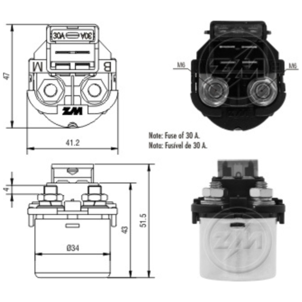 Rele De Partida Zm0103 NX4 Similar Honda 35850-mcg-000 - 8079b47e-bb4f-4efb-89cc-9502fbe5365a