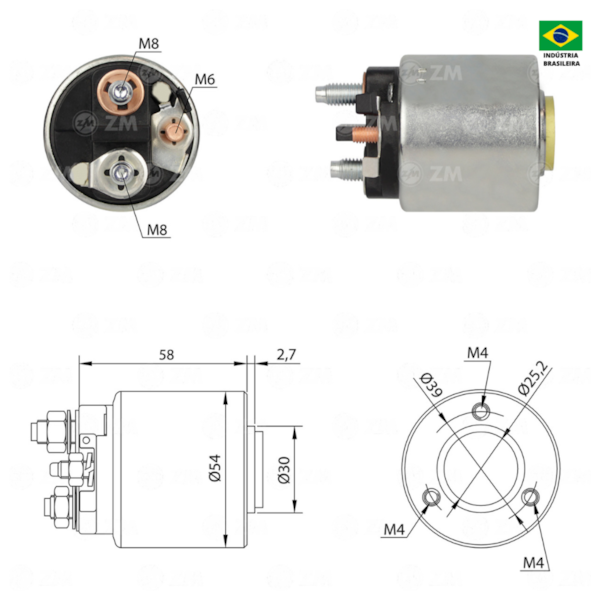 Rele De Partida Zm0591 Corsa Similar GM 90421722 - 4485e885-d482-4b06-a1a7-a3aeacd38005