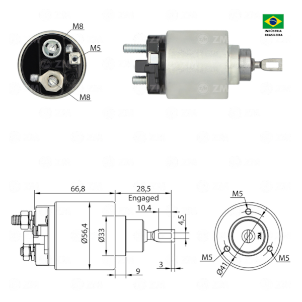 Rele De Partida Zm0674 155 Similar Bosch 0001218001 - 487ebad7-39e5-4e4a-bee2-b4a113860a0b