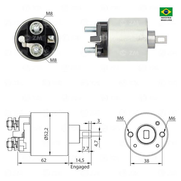 Rele De Partida ZM0716 Polo Similar Bosch 1987BE2005 - 3f5901db-fd50-46f3-98c1-799673c219d5