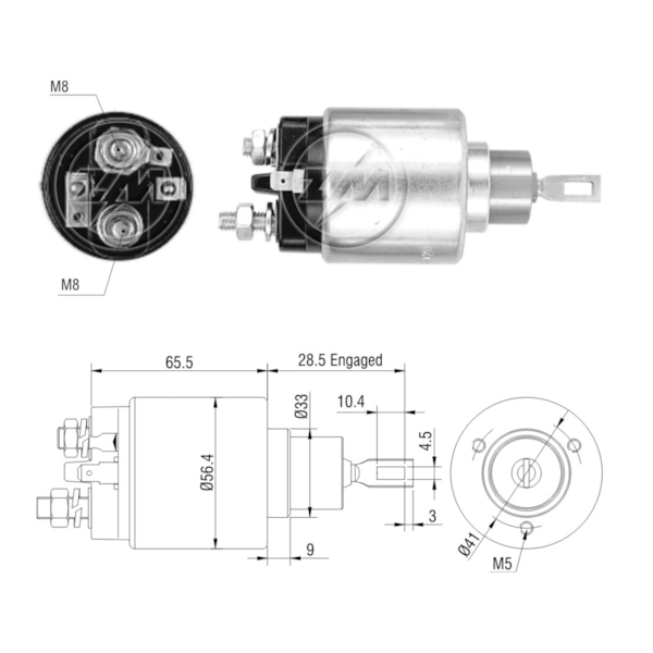 Rele De Partida Zm0872 Kadett Similar Bosch 9330081058 - 1d530239-e9ea-40a0-bd8b-035357525752