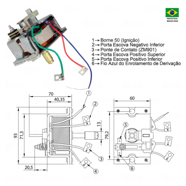 Rele De Partida Zm0902 FTG 95.400 Similar Bosch 0331450005 - 6bf16e4b-a2aa-4a51-a13e-1e057db87d55