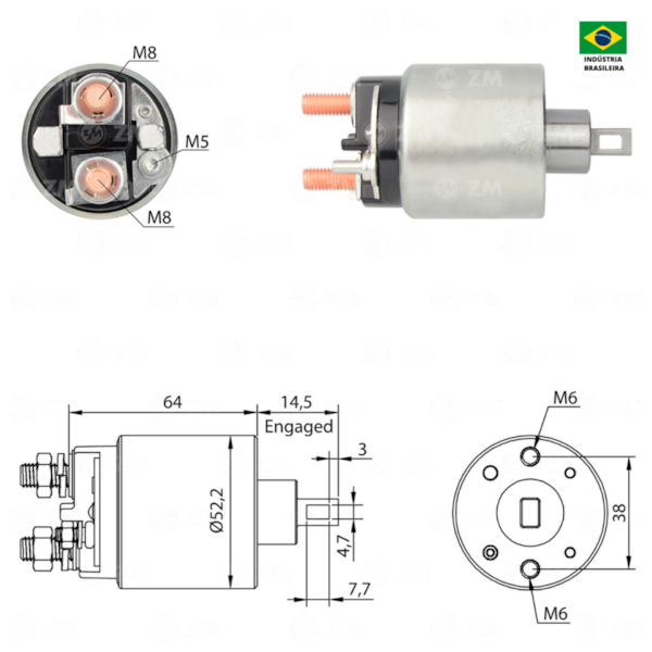 Rele De Partida Zm1710 Sentra Similar Hitachi 2114-67619 - 2967690c-812e-4215-a951-b4c1ac72b709