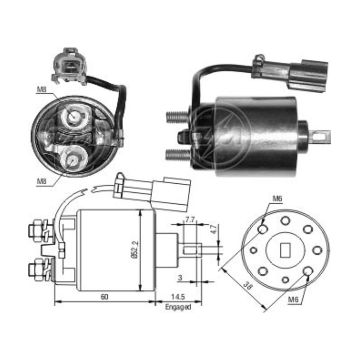 Rele De Partida Zm1717 SLX Similar Hitachi | Galpão Auto Peças