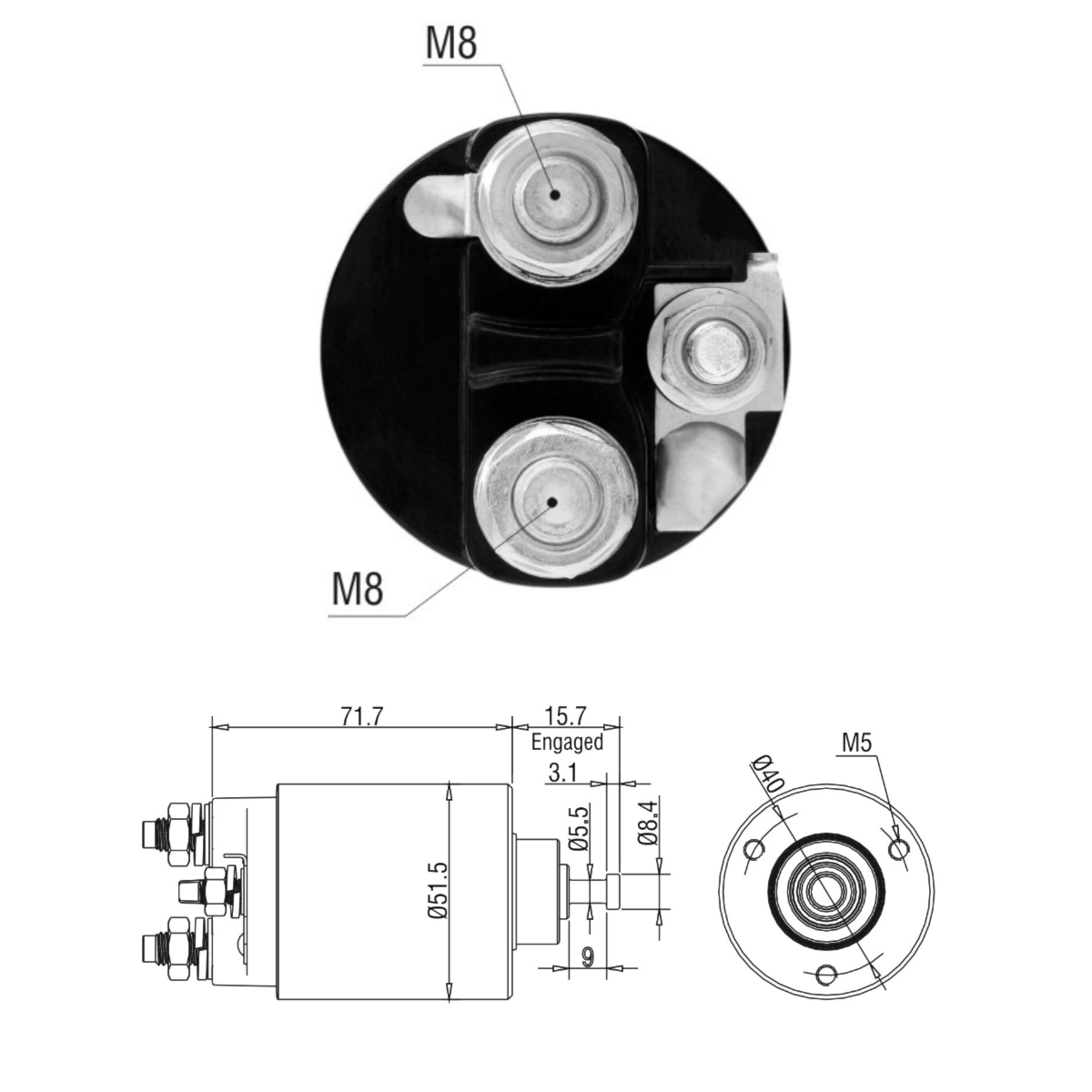 Rele De Partida Zm1865 Zafira Similar Delco Remy 110780