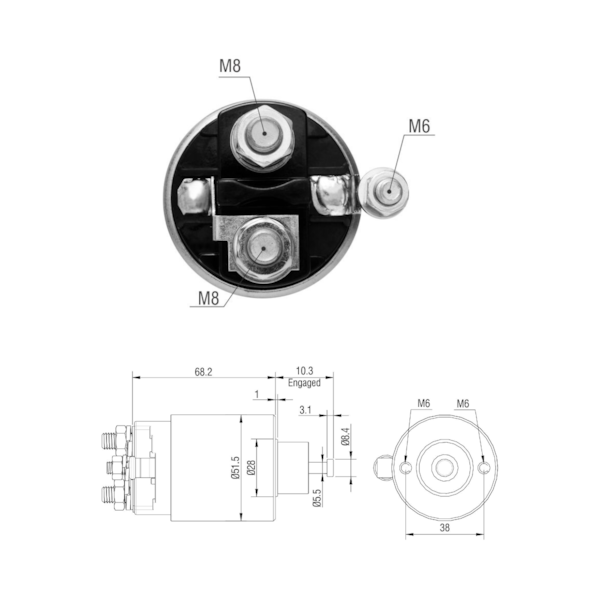 Rele De Partida Zm1995 Focus Similar Ford 6E5T-11000-AB - 0f5b1208-f288-43da-b26d-7d57e32aee72