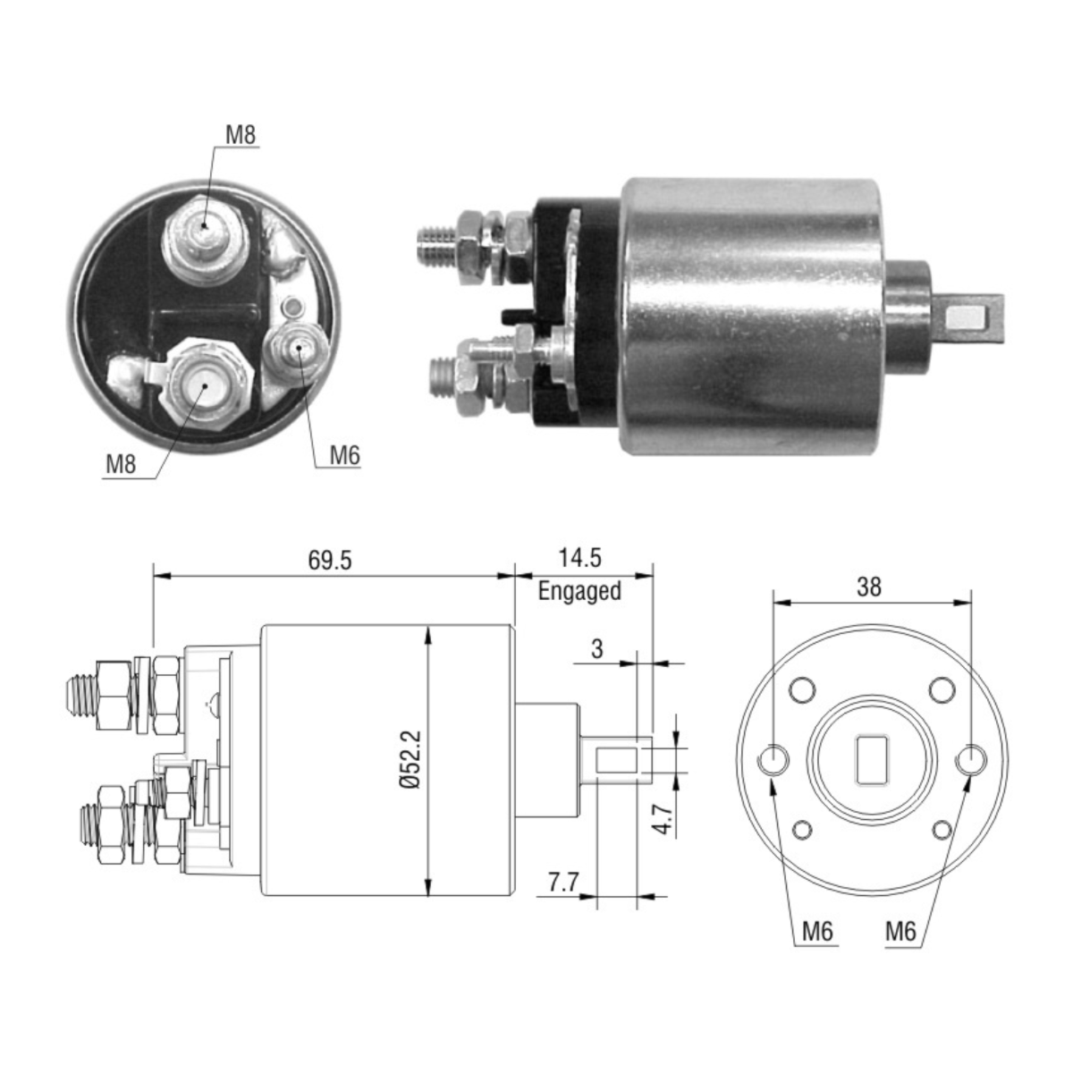 Rele De Partida Zm2484 Corsa Similar Lucas | Galpão Auto Peças