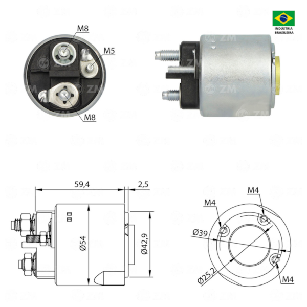 Rele De Partida Zm2492 Clio Similar Valeo 494815 - 664890cd-3763-47f2-9efd-40849e484f20