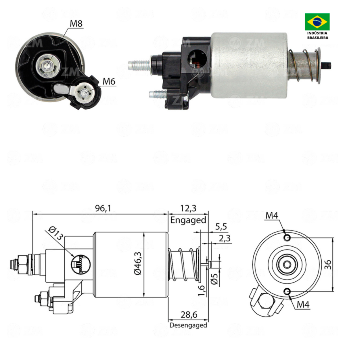 Rele De Partida Zm2665 Palio Aplicavel Denso 80023936