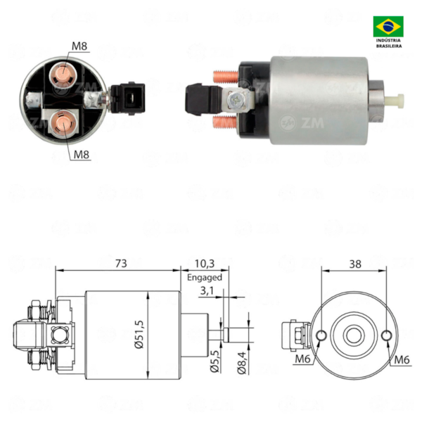 Rele De Partida Zm2695 S10 Similar Bosch 1987be2013 - c2a32c76-e139-4066-800c-057f74f4c4af