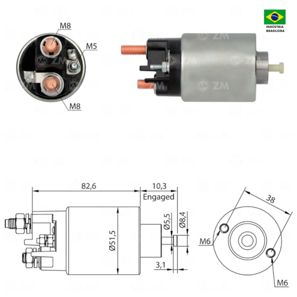Rele De Partida Zm2993 Master Aplicavel GM 9160556 - caabbd54-620b-4ab4-97e7-01b799f49660