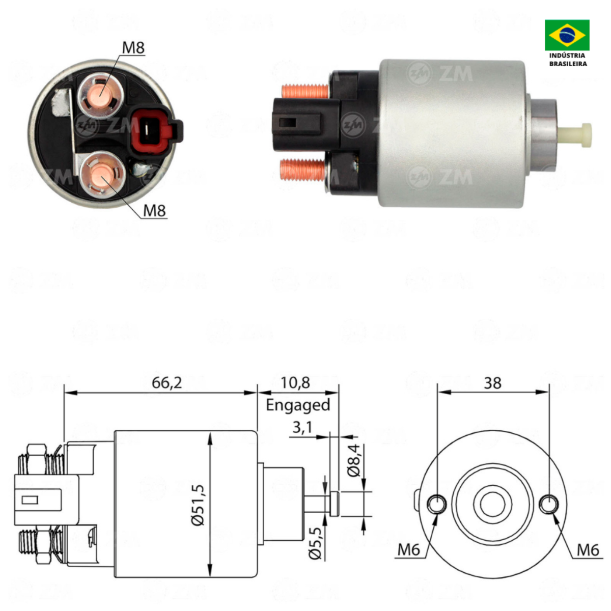 Rele De Partida Zm2995 i30 Aplicavel | Galpão Auto Peças