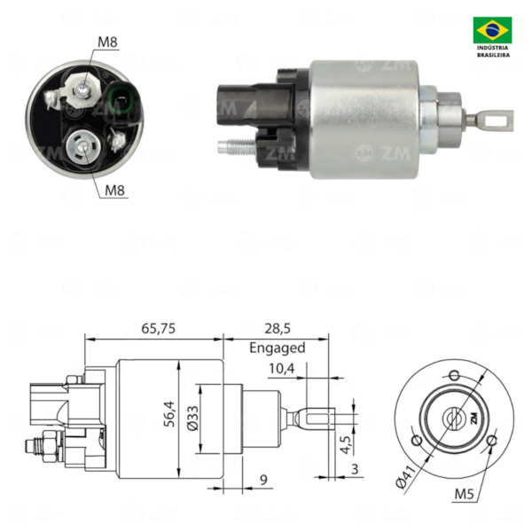 Rele De Partida Zm3978 Hilux Similar Bosch 28150-0L070 - d9538890-d7ce-442c-a15d-af13e9f40290