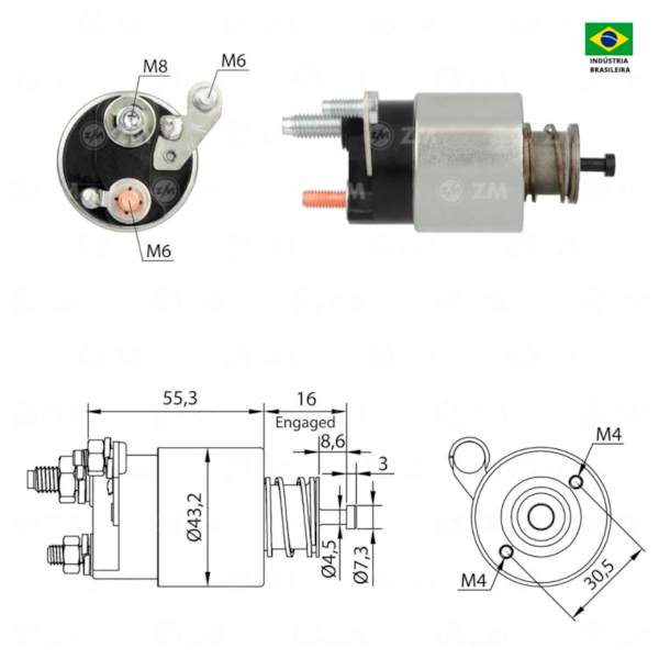 Rele De Partida Zm4391 Focus Similar Valeo 501792 - e0040560-e0c8-4008-a784-4e5fdc9be52d