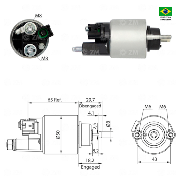 Rele De Partida Zm4710 Siena Aplicavel Fiat 51899848 - 446d7231-f1af-4fc5-8877-ac5d2f30764a