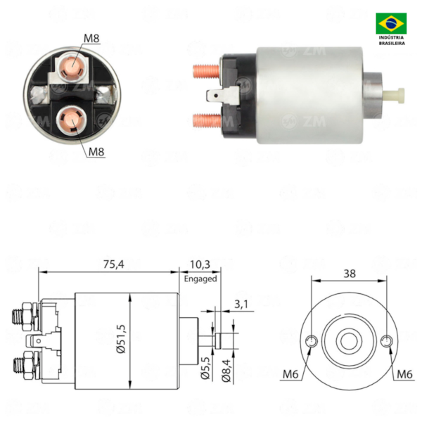 Rele De Partida Zm4993 Pajero Similar Bosch F042010391 - 1cbf4339-f9aa-4486-b53c-3a45041b9f72