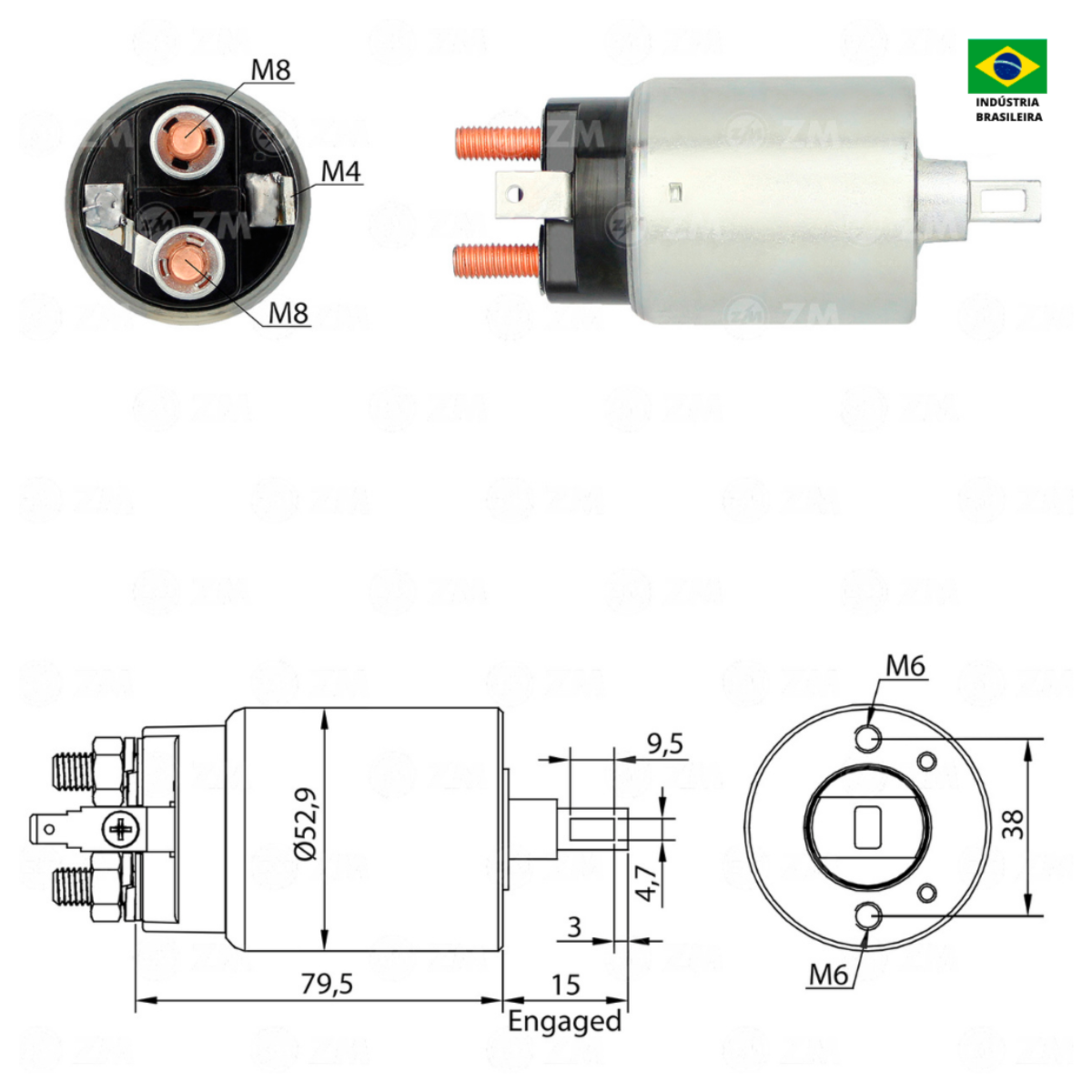 Rele De Partida Zm5981 Apollo Aplicavel | Galpão Auto Peças