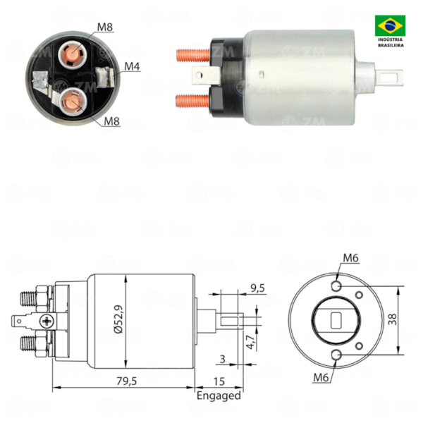 Rele De Partida Zm5981 Apollo Aplicavel Hitachi S13-204  - 052bddbe-4816-417d-9f65-cce5b1f9d7b3
