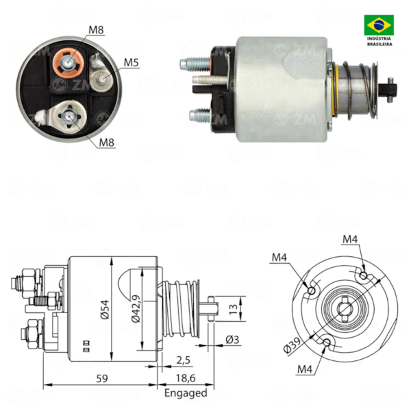 Rele De Partida Zm7492 Scenic Similar Valeo 594438 - 254278f6-7f1b-4c8b-bbc4-44e74d7073d8