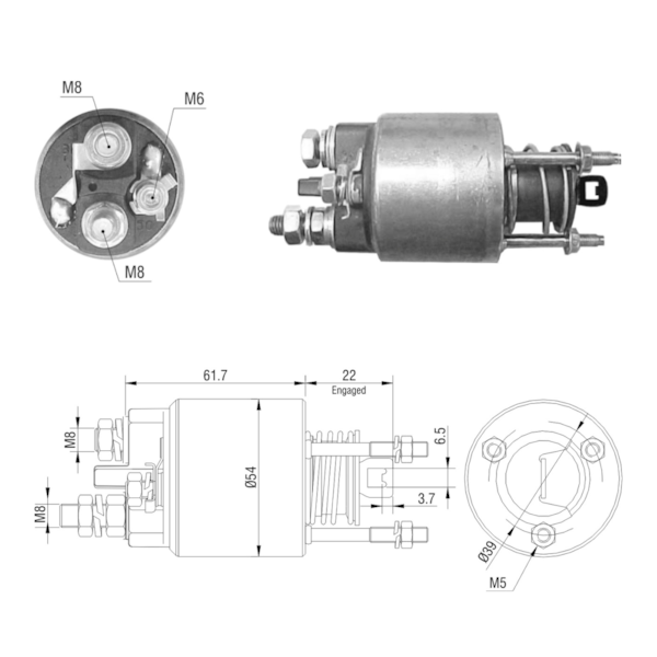 Rele De Partida Zm7595 Uno Aplicavel Marelli 631 010 00  - 90111970-a2e8-4f26-be74-f439fba14da1