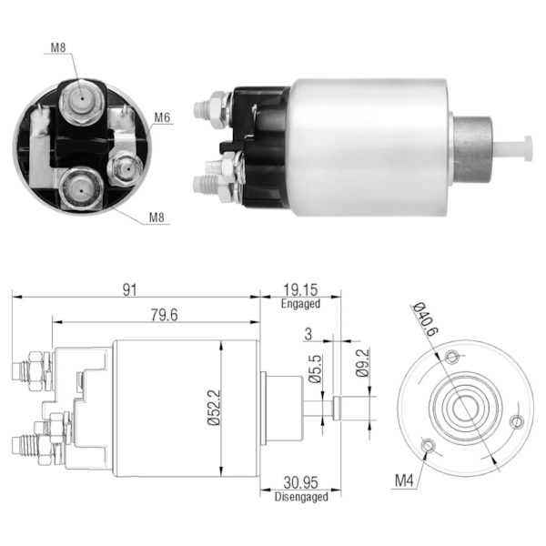Rele De Partida Zm7860 Focus Aplicavel Delco Remy 8000071 - 89dc5315-60f1-4418-8333-97534f60f10d