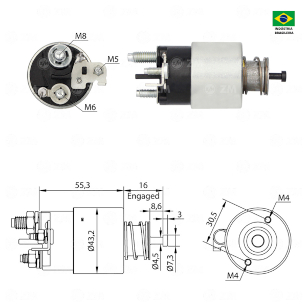 Rele De Partida ZM8391 Duster Aplicavel Renault 23300-8710R - 421d2344-b6ed-4edc-98a0-c4c21eae836c
