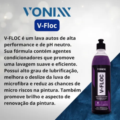 V-Floc 1,5L Vfloc - Lava Autos Super Concentrado - Vonixx